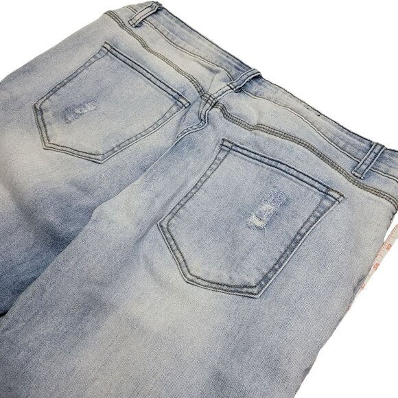 Harlow Boyfriend Jeans Light Wash Distressed Womens 30 Regular Fit Low Rise - Picture 3 of 11